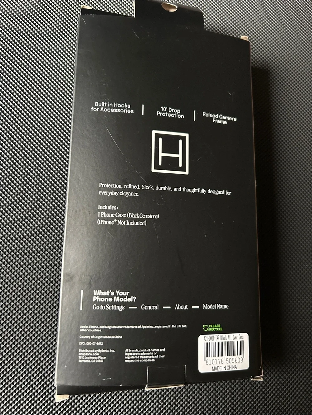 Black Gemstone iPhone 15 Pro Max Case